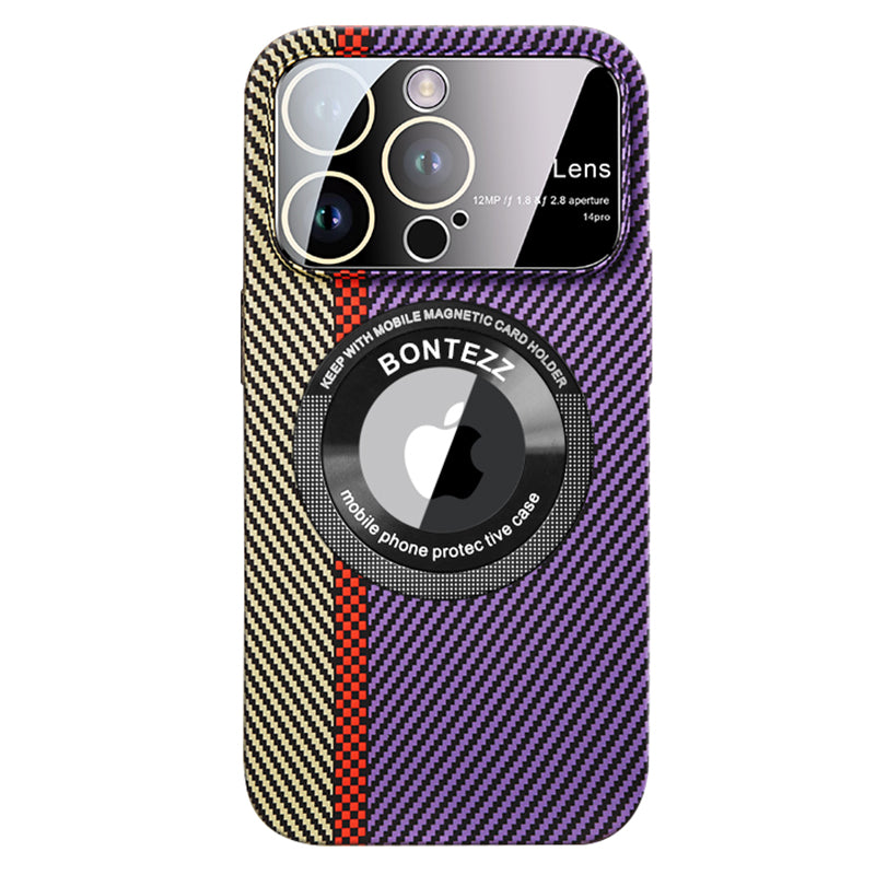 VOERO Carbon Fiber Texture PC Case for iPhone 12 Pro 6.1 inch Protective Magnetic Phone Shell with Concave Lens VOERO Carbon Fiber Texture PC Case for iPhone 12 Pro 6.1 inch Protective Magnetic Phone Shell with Concave Lens